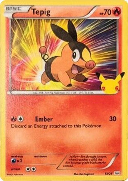 Tepig 013/025 McDonald's 25th Anniversary Promos Pokemon Holo Promo