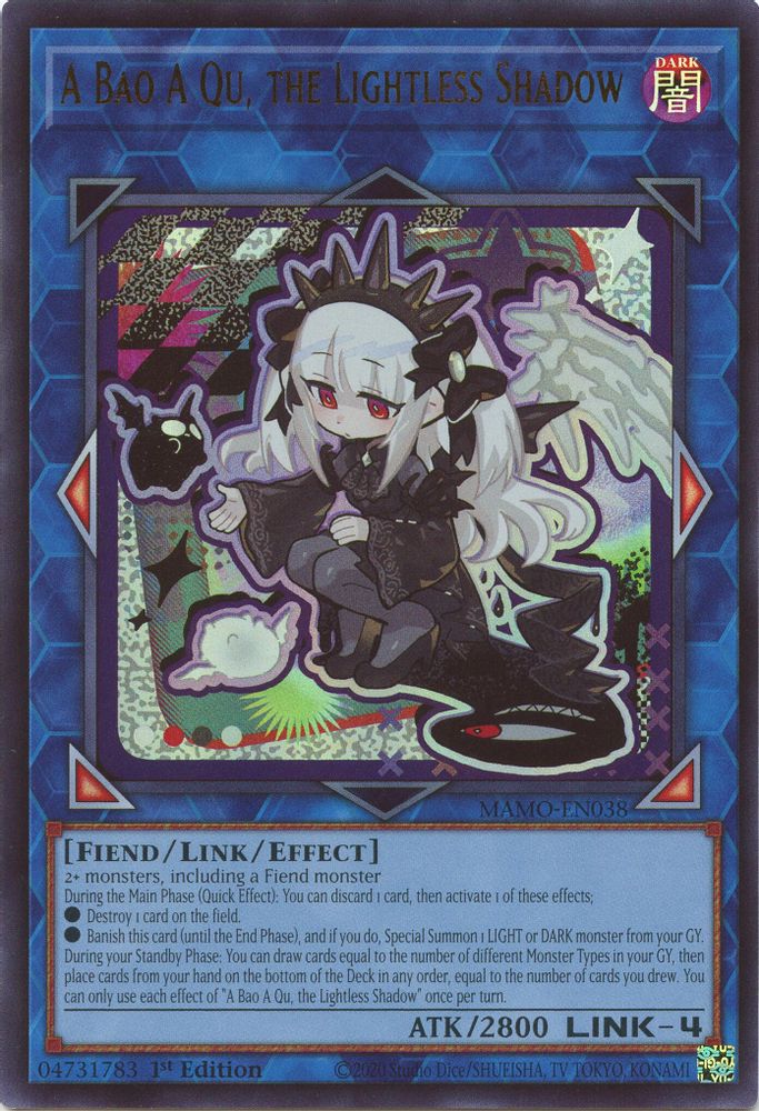 A Bao A Qu, the Lightless Shadow MAMO-EN038 Magnificent Monsters Yu-Gi-Oh 1st Edition NM