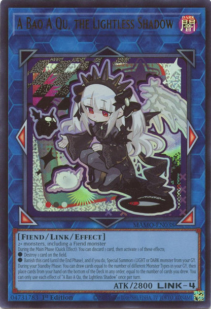 A Bao A Qu, the Lightless Shadow MAMO-EN038 Magnificent Monsters Yu-Gi-Oh 1st Edition NM