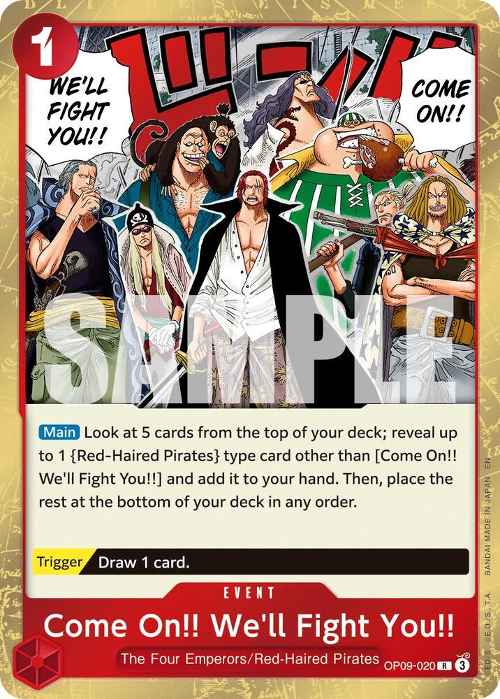 Come On!! We'll Fight You!! (Reprint) OP09-020 Premium Booster -The Best- Vol. 2 One Piece Foil