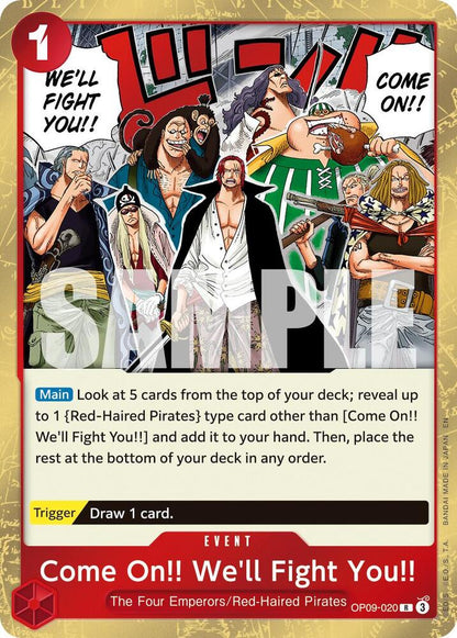Come On!! We'll Fight You!! (Reprint) OP09-020 Premium Booster -The Best- Vol. 2 One Piece Foil