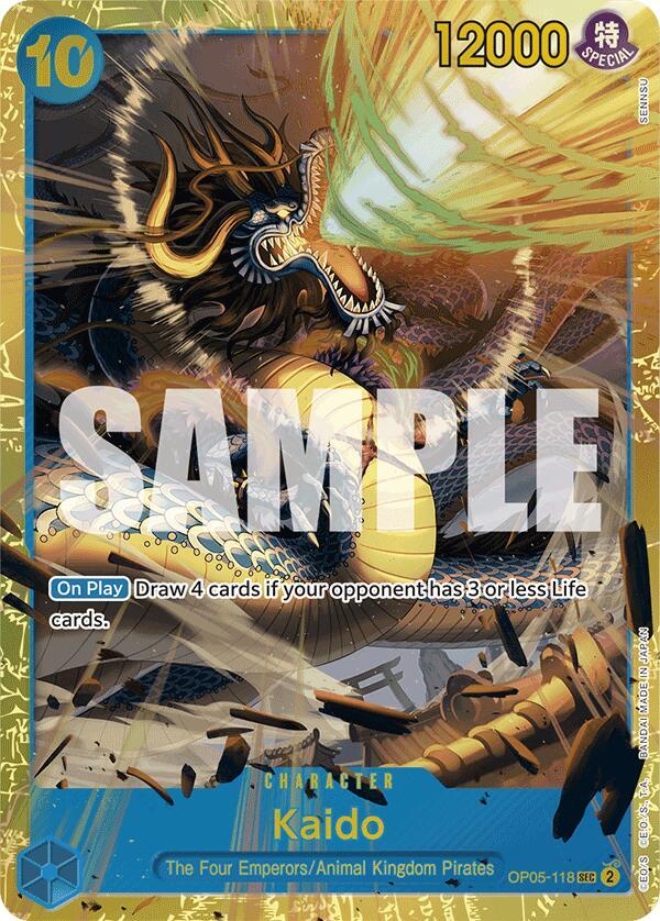 Kaido (Reprint) OP05-118 Premium Booster -The Best- One Piece Foil Secret Rare