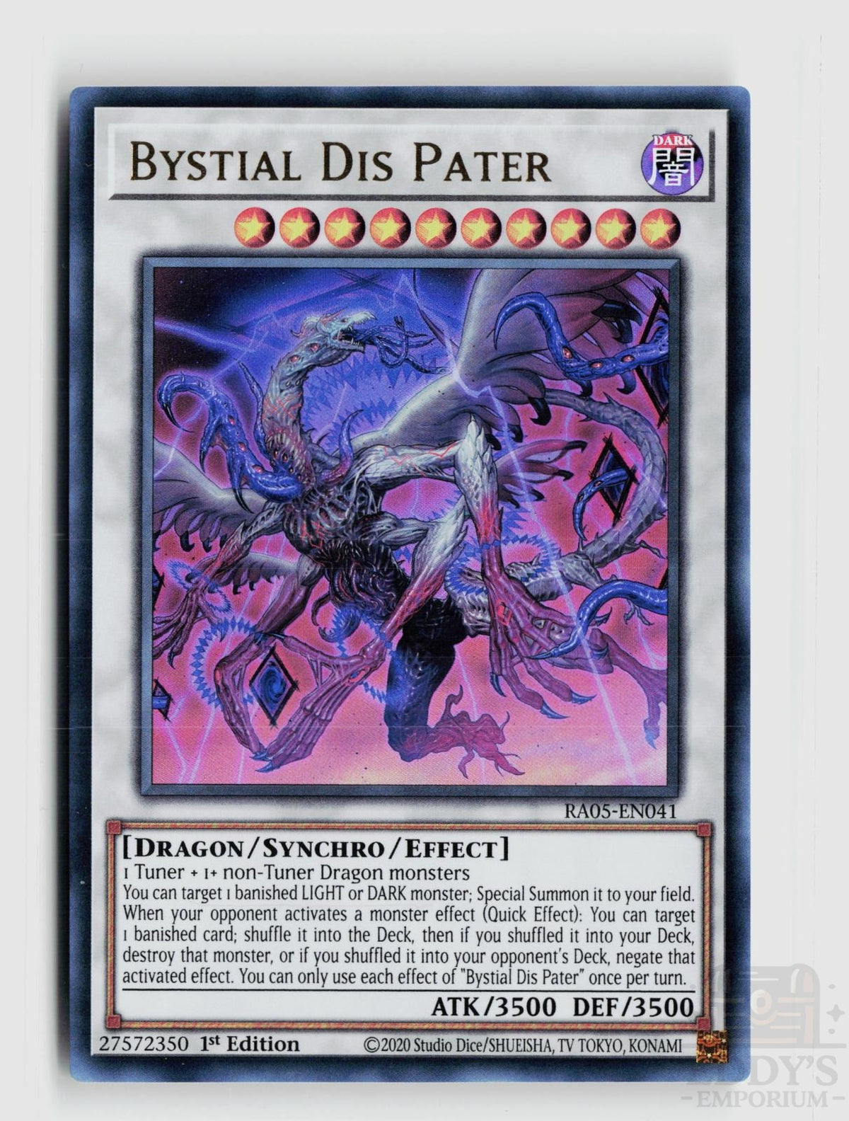 Bystial Dis Pater (Ultra Rare) RA05-EN041 Rarity Collection 5 Yu-Gi-Oh 1st Edition NM