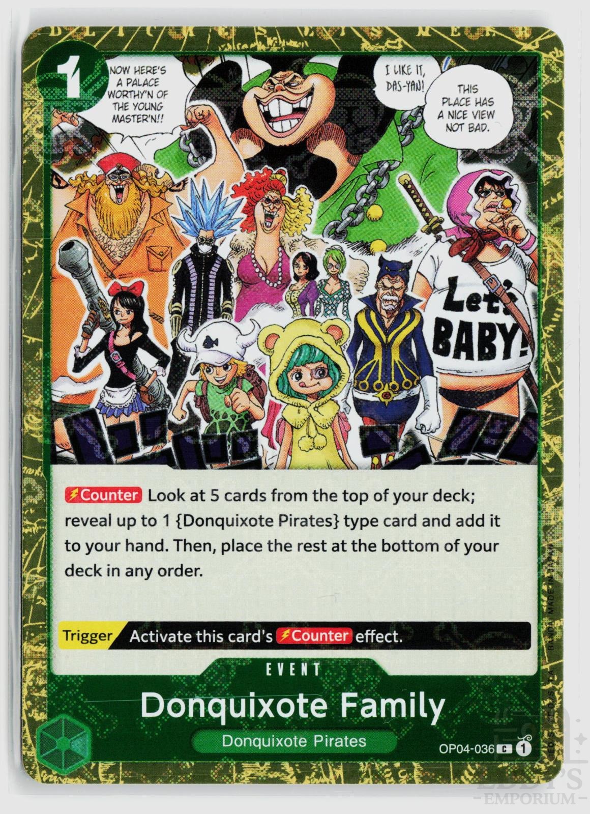 Donquixote Family (Jolly Roger Foil) OP04-036 Premium Booster -The Best- One Piece