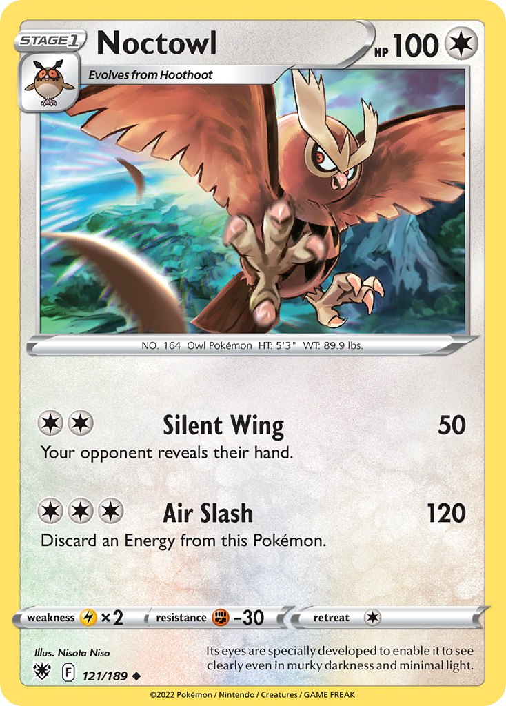 Noctowl 121/189 Astral Radiance Pokemon Reverse Holo Uncommon NM