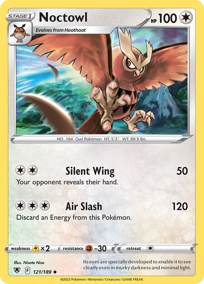 Noctowl 121/189 Astral Radiance Pokemon Reverse Holo Uncommon NM