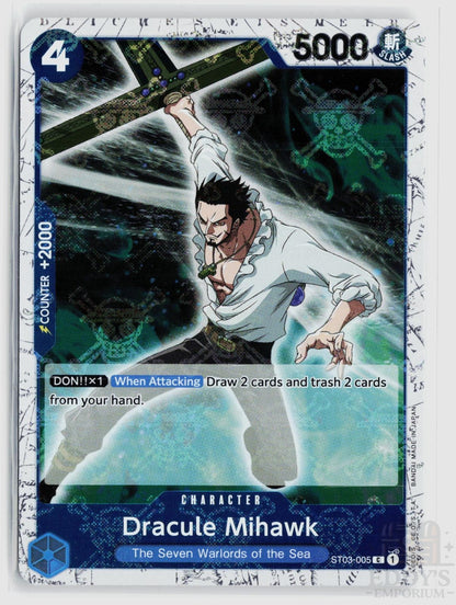 Dracule Mihawk (Jolly Roger Foil) ST03-005 Premium Booster -The Best- One Piece