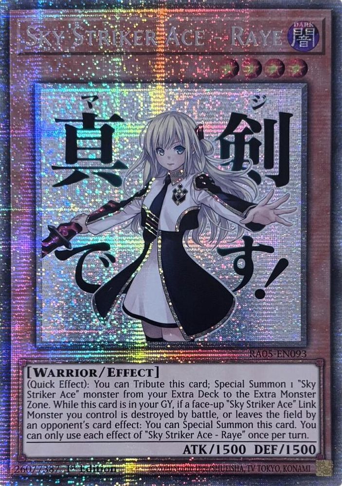 Sky Striker Ace - Raye (Starlight Rare) RA05-EN093 Yu-Gi-Oh Rarity Collection 5