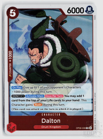 Dalton OP08-008 Two Legends One Piece Foil Rare