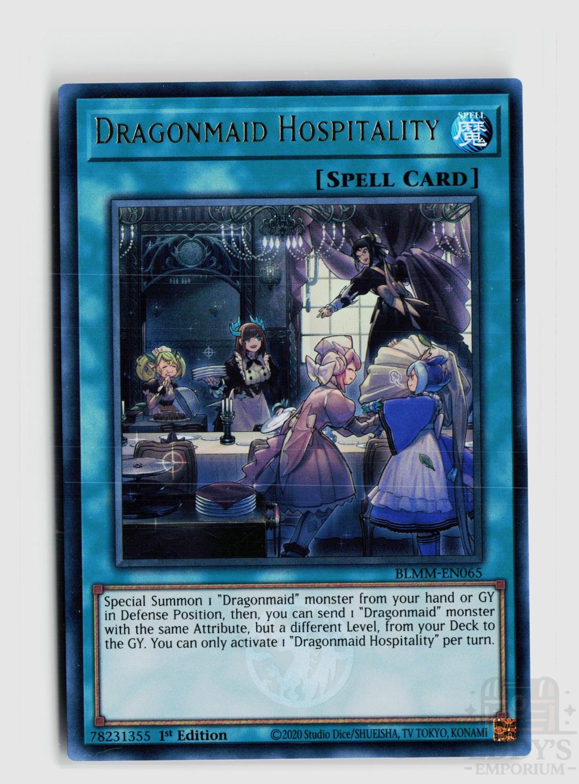 Dragonmaid Hospitality BLMM-EN065 Battles of Legend: Monster Mayhem Yu-Gi-Oh 1st Edition NM