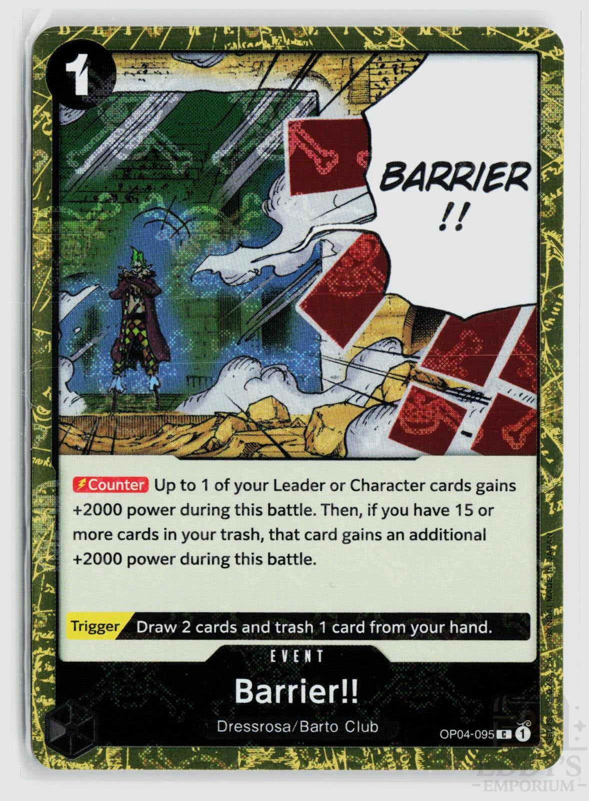 Barrier!! (Jolly Roger Foil) OP04-095 Premium Booster -The Best- One Piece