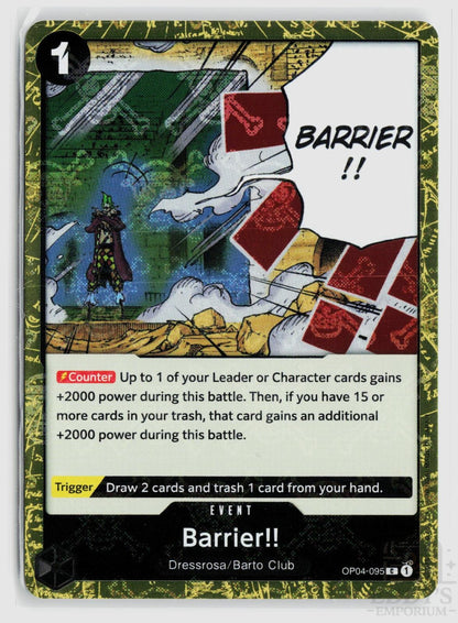 Barrier!! (Jolly Roger Foil) OP04-095 Premium Booster -The Best- One Piece