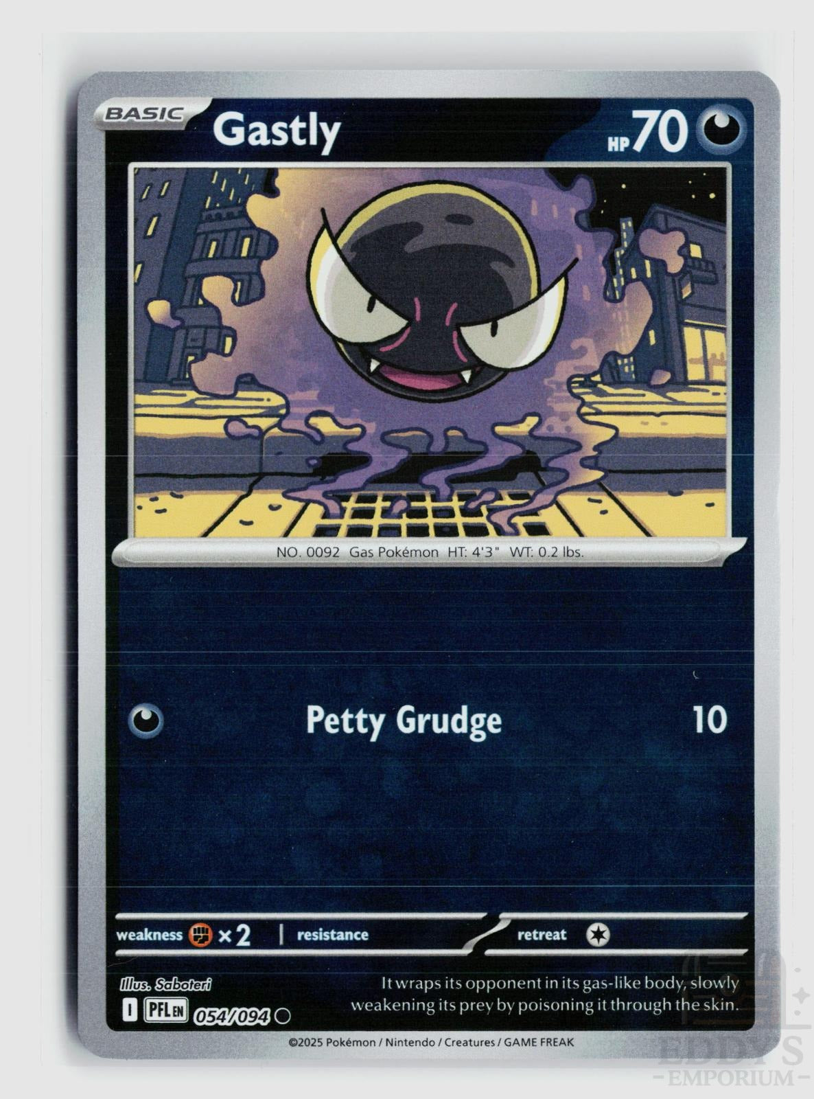 Gastly 054/094 Phantasmal Flames Pokemon Reverse Holo