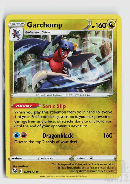 Garchomp 109/172 Brilliant Stars Pokemon Holo Rare NM