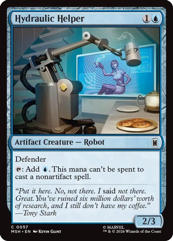 Hydraulic Helper 57 Marvel Super Heroes Magic: The Gathering Foil