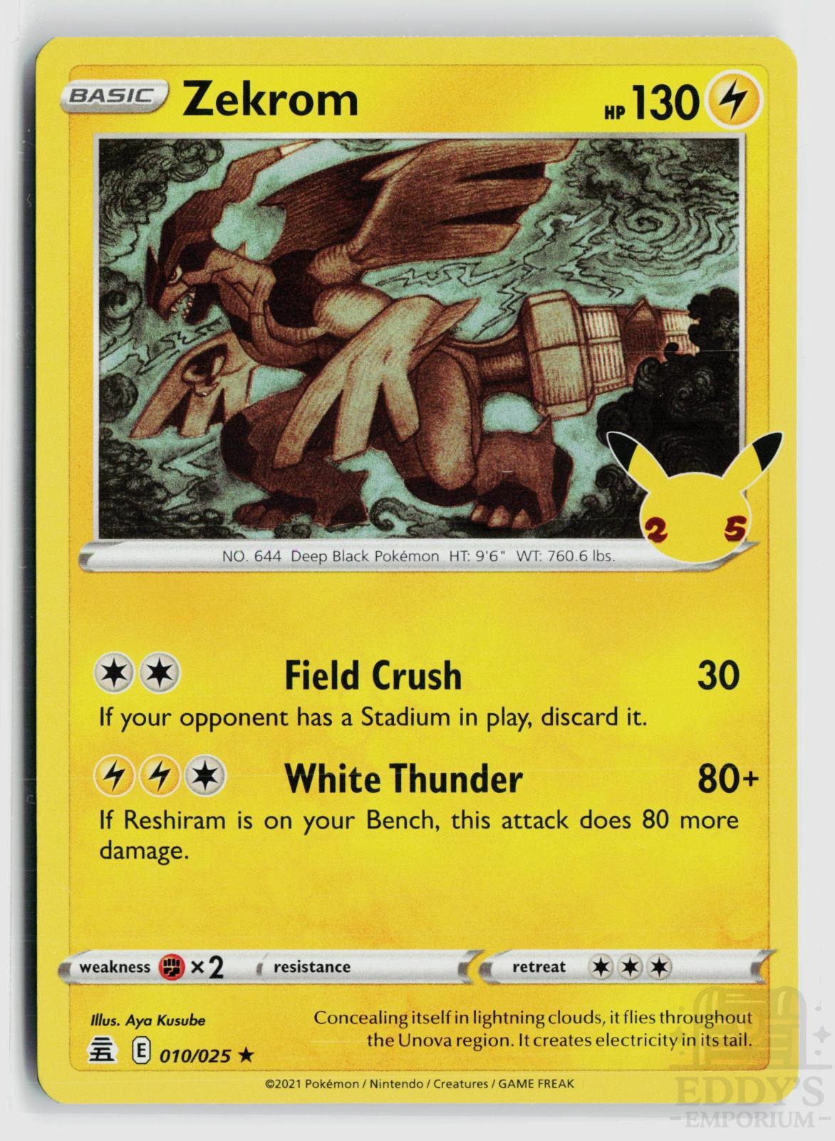 Zekrom 010/025 Celebrations Pokemon Holo Rare NM