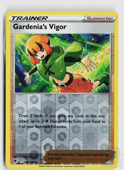Gardenia's Vigor 143/189 Astral Radiance Pokemon Reverse Holo Uncommon NM