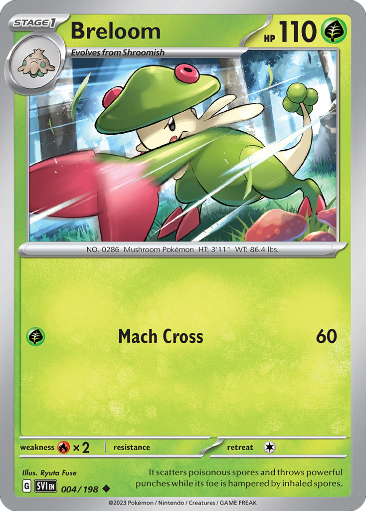 Breloom 004/198 Scarlet & Violet Pokemon Reverse Holo