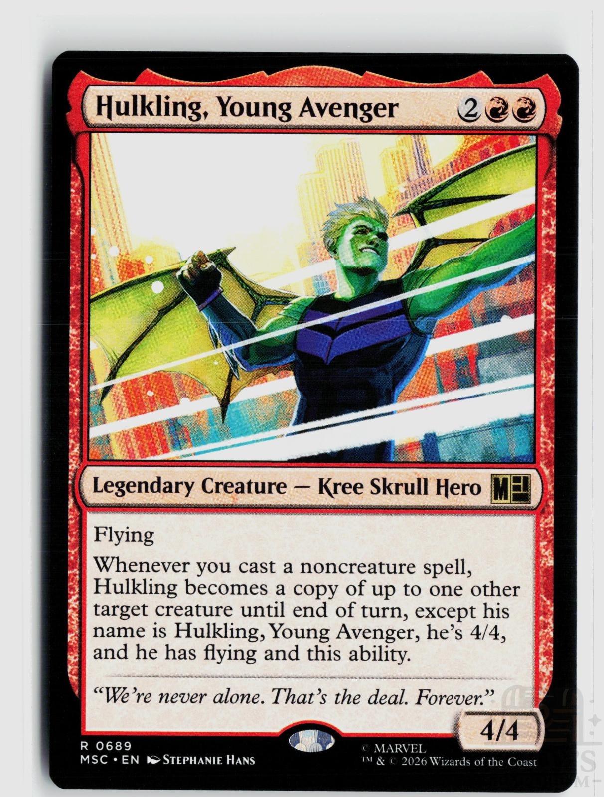 Hulkling, Young Avenger 689 Commander: Marvel Super Heroes Magic: The Gathering