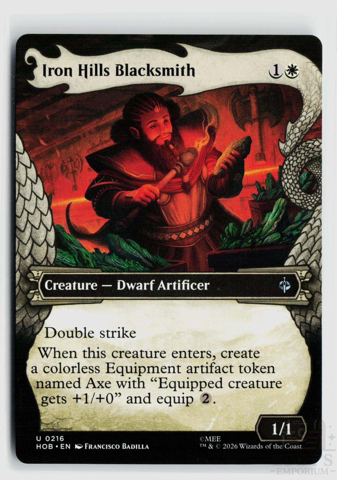 Iron Hills Blacksmith (Showcase) 216 The Hobbit Magic: The Gathering Uncommon