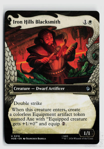 Iron Hills Blacksmith (Showcase) 216 The Hobbit Magic: The Gathering Uncommon