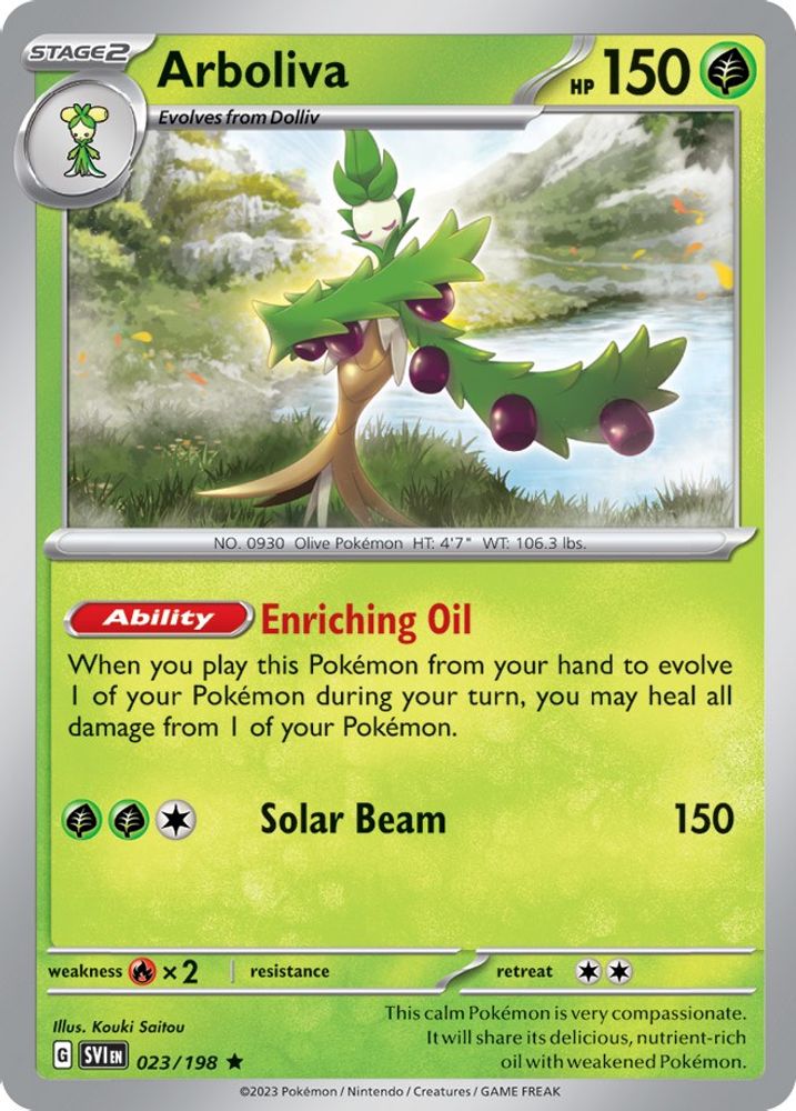 Arboliva (Line Holo) 023/198 Miscellaneous Cards & Products Pokemon Rare NM