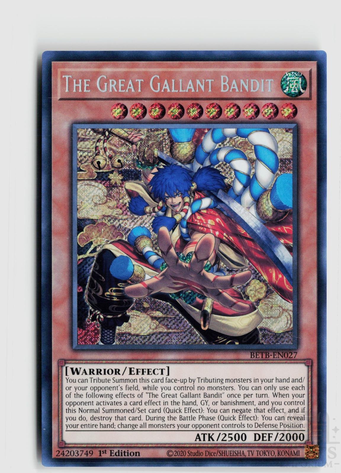 The Great Gallant Bandit BETB-EN027 Beyond the Brave Yu-Gi-Oh 1st Edition NM