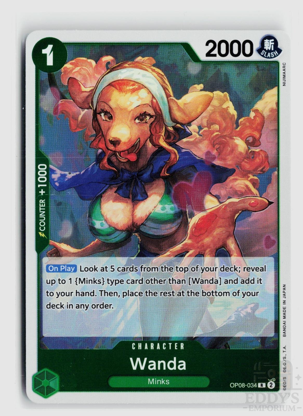 Wanda OP08-034 Two Legends One Piece Foil Rare