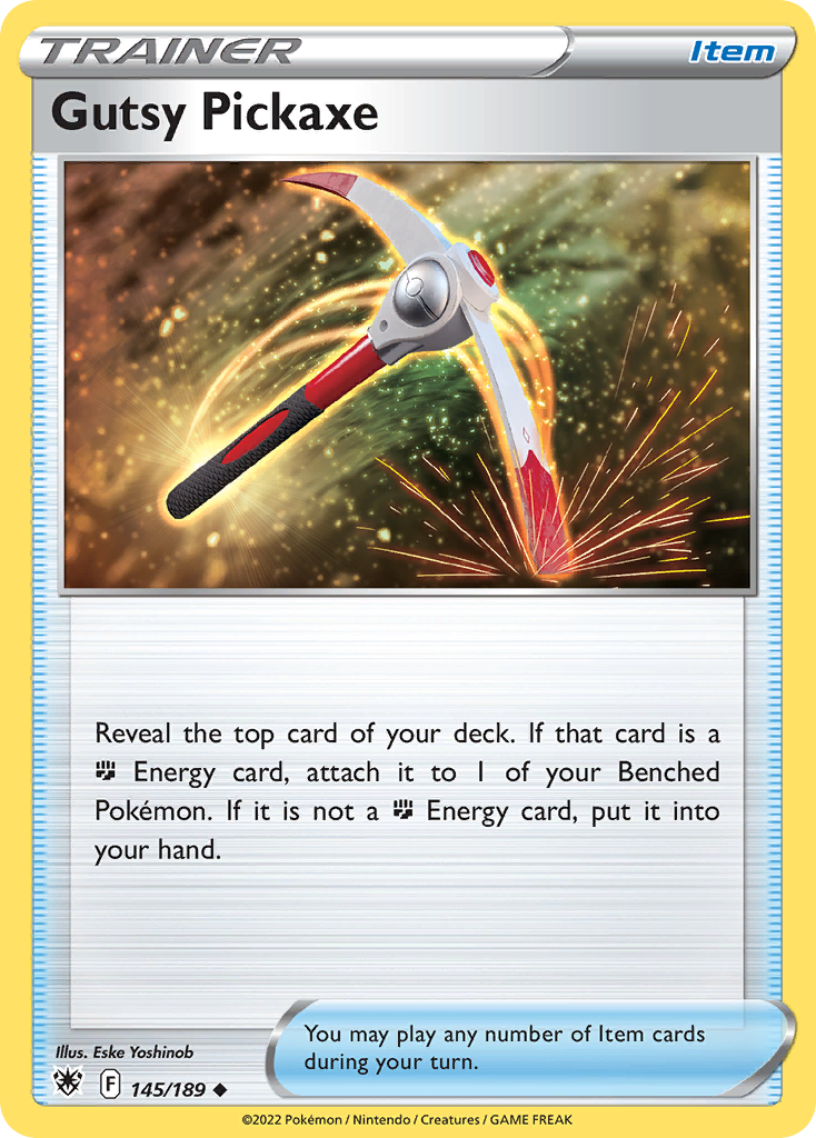 Gutsy Pickaxe 145/189 Astral Radiance Pokemon Reverse Holo Uncommon NM