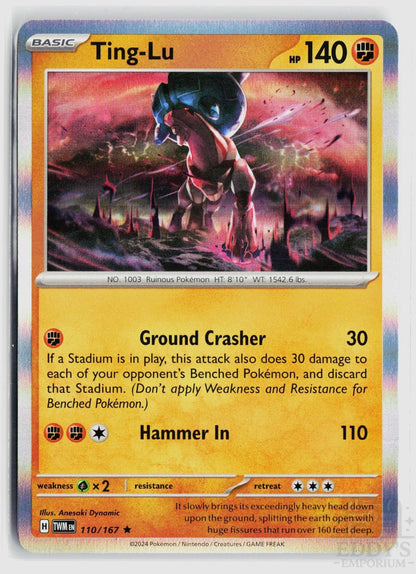 Ting-Lu 110/167 Twilight Masquerade Pokemon Holo Rare NM