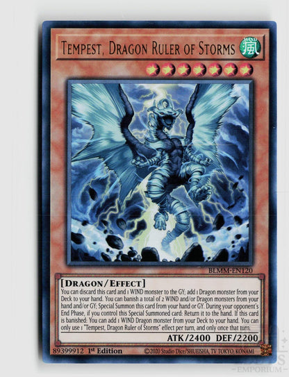 Tempest, Dragon Ruler of Storms BLMM-EN120 Battles of Legend: Monster Mayhem Yu-Gi-Oh 1st Edition NM