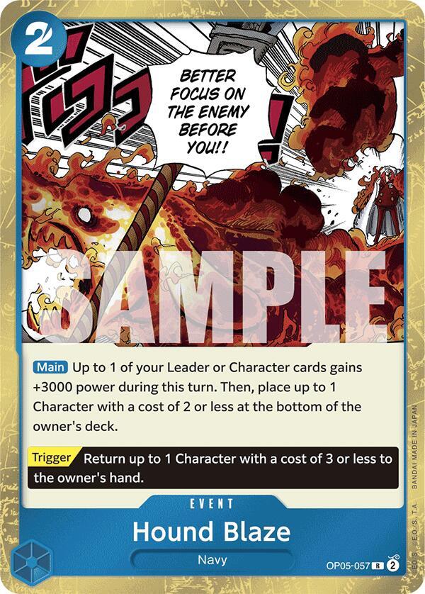 Hound Blaze (Jolly Roger Foil) OP05-057 Premium Booster -The Best- One Piece