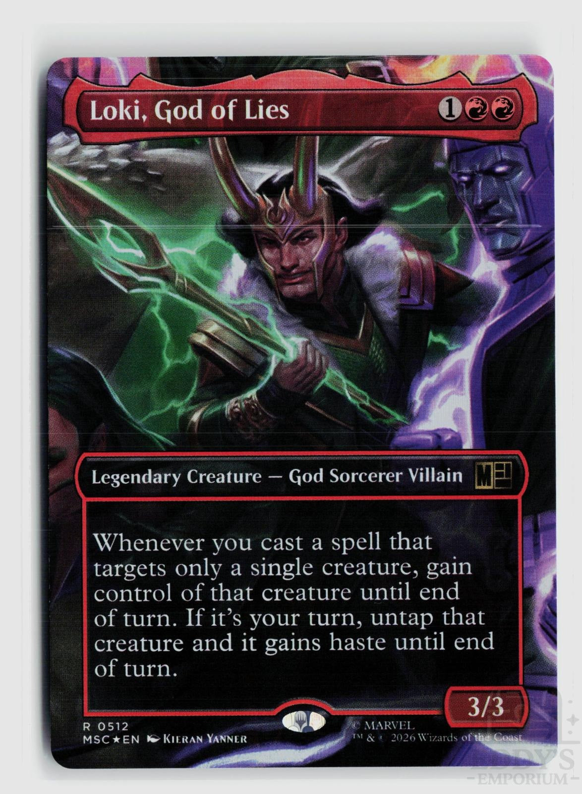 Loki, God of Lies (Borderless) 512 Commander: Marvel Super Heroes Magic: The Gathering Foil