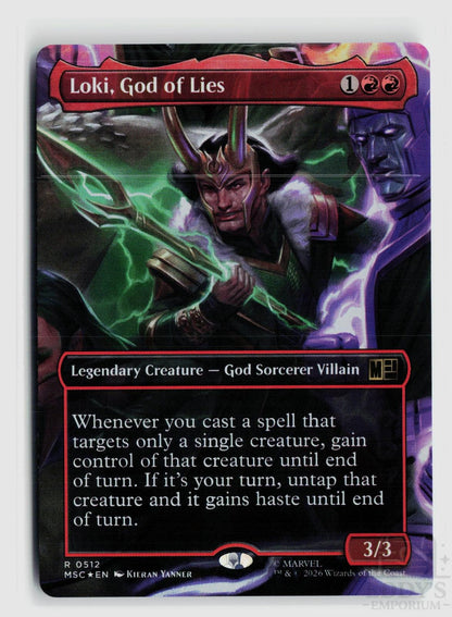 Loki, God of Lies (Borderless) 512 Commander: Marvel Super Heroes Magic: The Gathering Foil