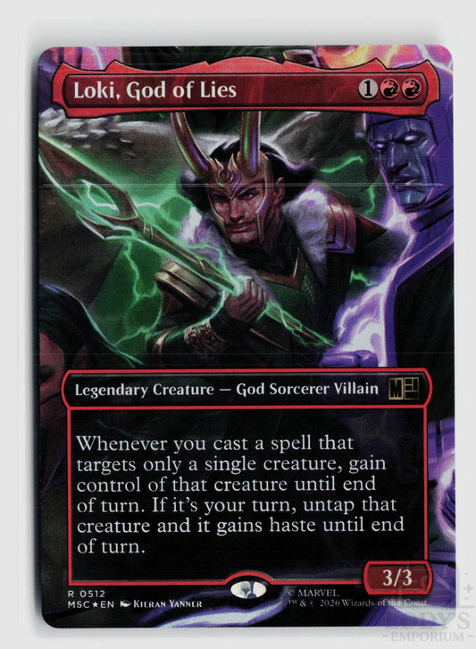 Loki, God of Lies (Borderless) 512 Commander: Marvel Super Heroes Magic: The Gathering Foil