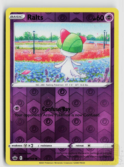 Ralts 059/198 Chilling Reign Pokemon Reverse Holo Common NM