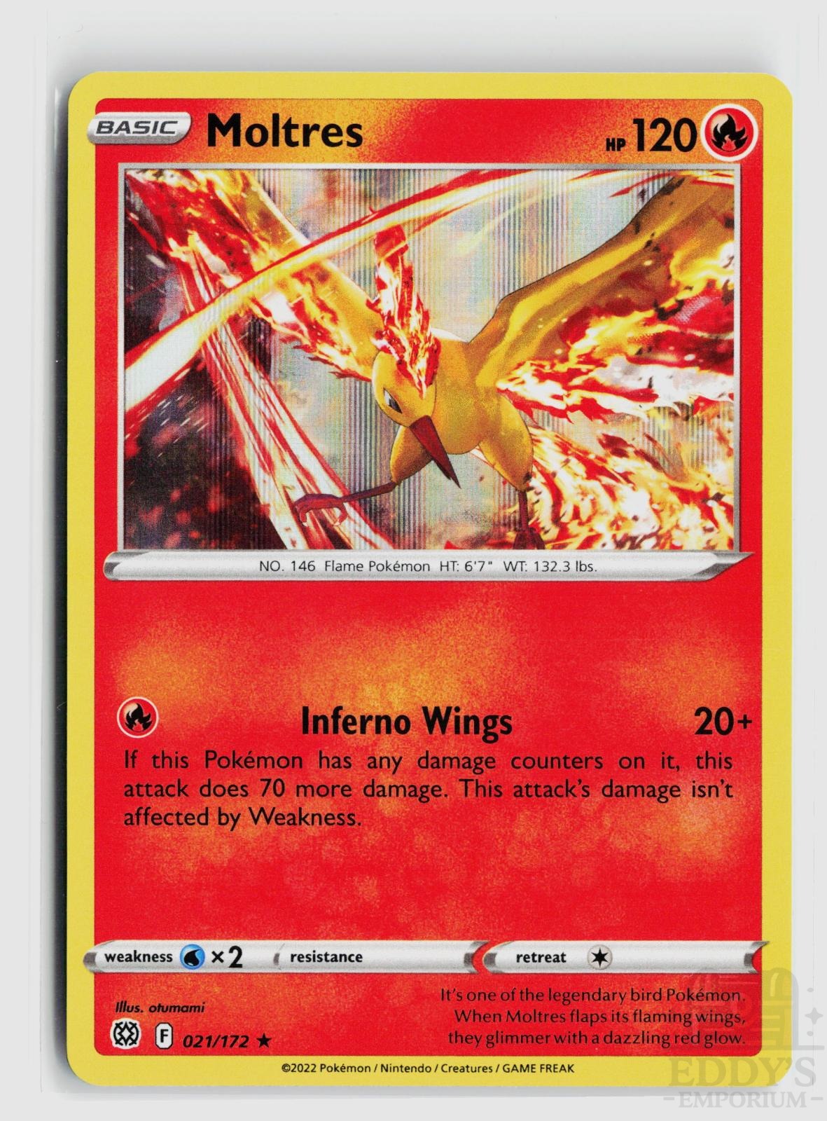 Moltres 021/172 Brilliant Stars Pokemon Holo Rare NM