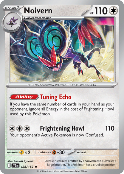 Noivern 128/159 Journey Together Pokemon Holo Rare NM