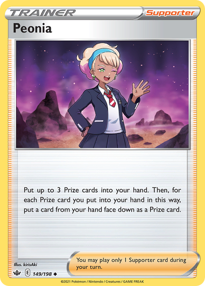 Peonia 149/198 Chilling Reign Pokemon Reverse Holo