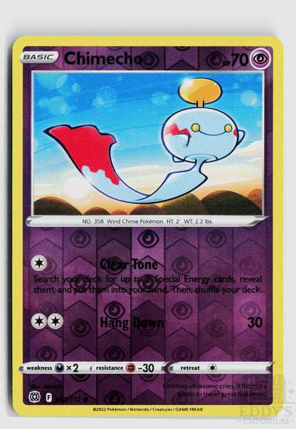 Chimecho 063/172 Brilliant Stars Pokemon Reverse Holo Common NM