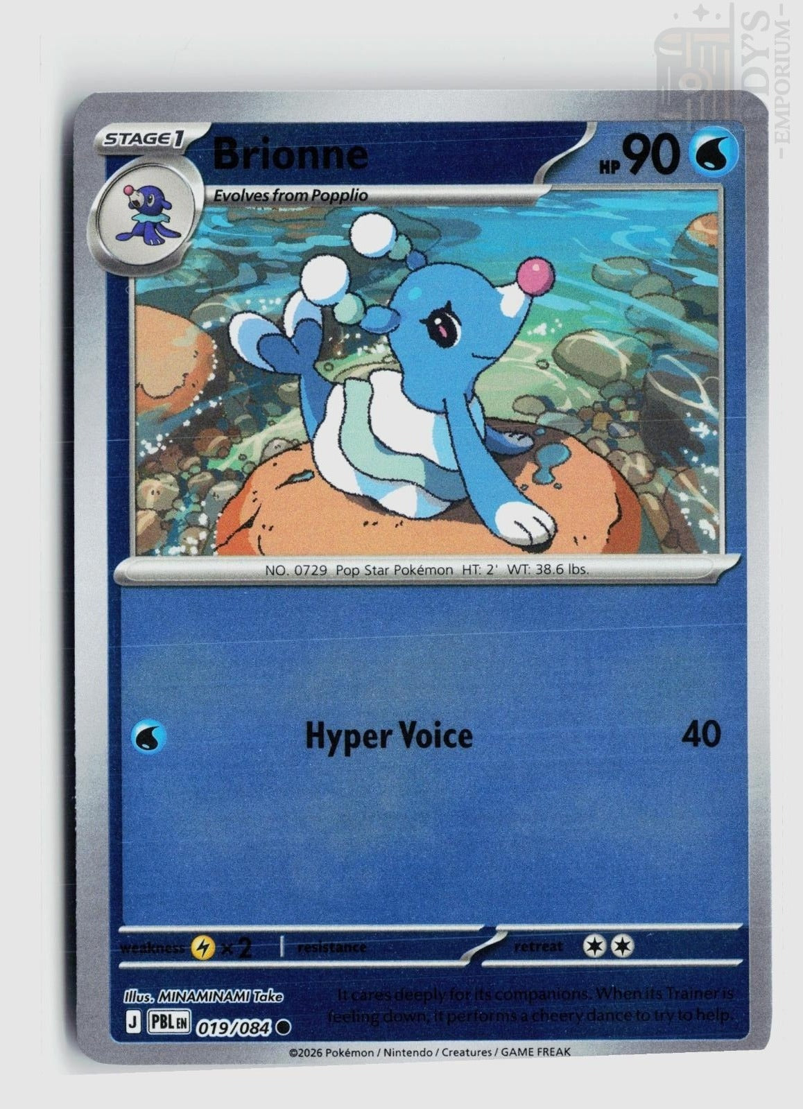 Brionne 019/084 Pitch Black Pokemon Reverse Holo