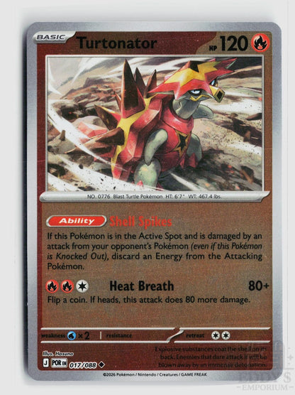 Turtonator 017/088 Perfect Order Pokemon Reverse Holo
