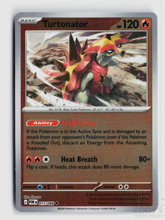Turtonator 017/088 Perfect Order Pokemon Reverse Holo