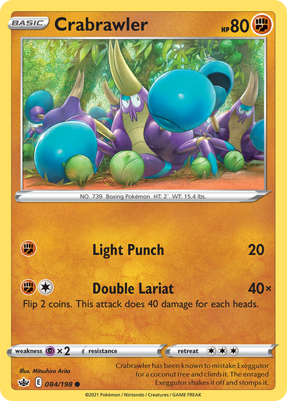 Crabrawler 084/198 Chilling Reign Pokemon Reverse Holo