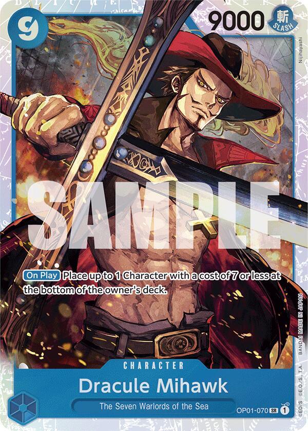 Dracule Mihawk (Reprint) OP01-070 Premium Booster -The Best- One Piece Foil
