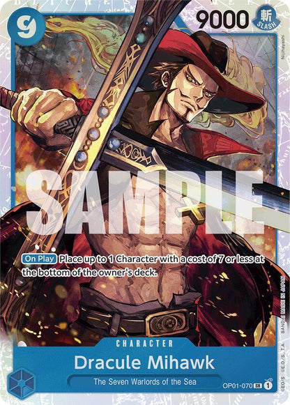 Dracule Mihawk (Reprint) OP01-070 Premium Booster -The Best- One Piece Foil