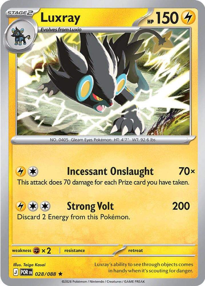 Luxray 028/088 Perfect Order Pokemon Reverse Holo