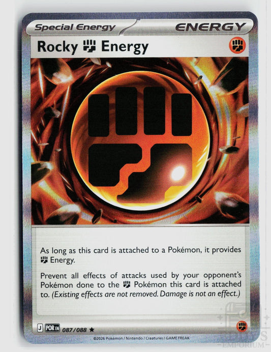 Rocky Fighting Energy 087/088 Perfect Order Pokemon Holo