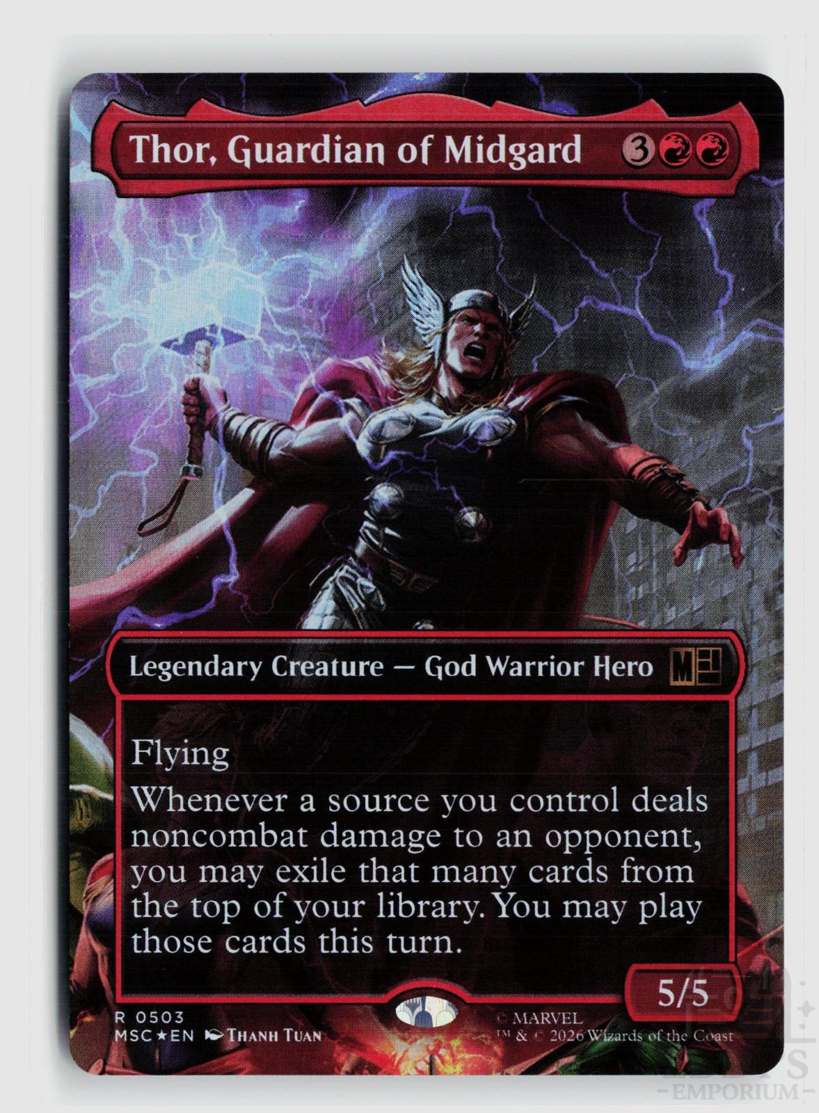 Thor, Guardian of Midgard (Borderless) 503 Commander: Marvel Super Heroes Magic: The Gathering Foil