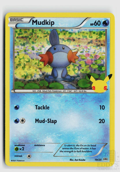 Mudkip 019/025 McDonald's 25th Anniversary Promos Pokemon Holo Promo